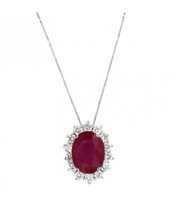Collana Lelune Donna LELUNE DIAMONDS in Oro bianco Rubino LDPLRB45008 - LDPLRB45008